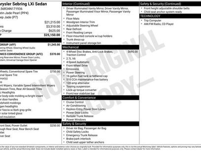 Used 2004 Chrysler Sebring LXi w/ Luxury Group