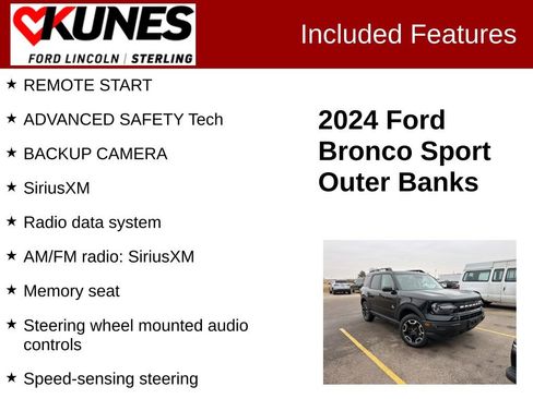Used 2024 Ford Bronco Sport Outer Banks w/ Tech Package image 2