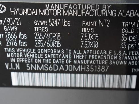 Used 2021 Hyundai Santa Fe SEL w/ Convenience Package AWD/4WD image 36