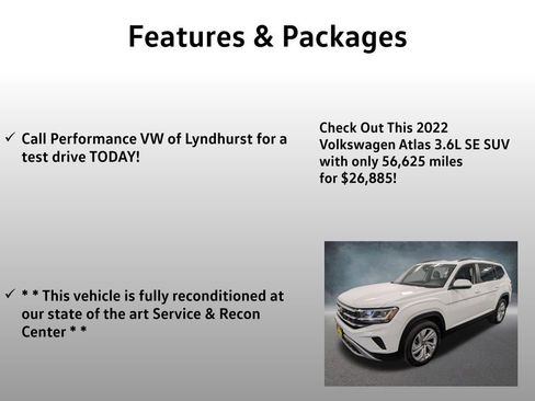 Used 2022 Volkswagen Atlas SE AWD/4WD image 4