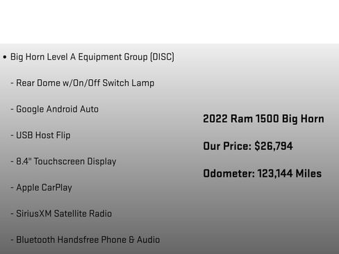 Used 2022 RAM 1500 Big Horn w/ Trailer Tow Group AWD/4WD image 18