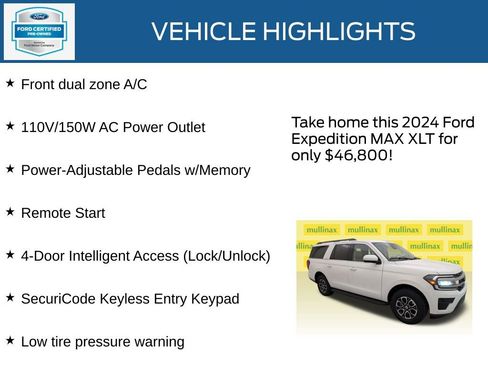 Certified 2024 Ford Expedition Max XLT image 34