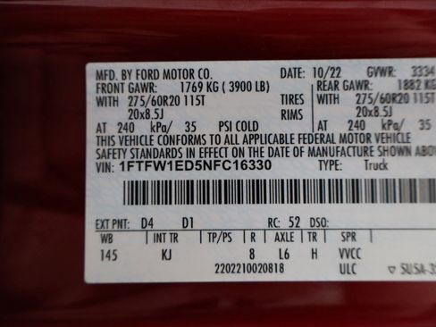 Used 2022 Ford F150 King Ranch w/ Equipment Group 601A High image 32