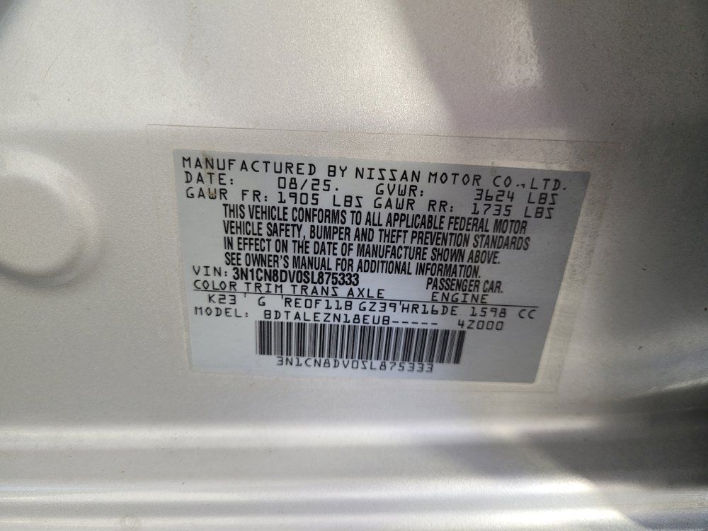 Used 2025 Nissan Versa S w/ Trunk Package FWD image 33