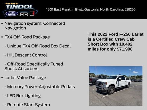 Used 2022 Ford F250 Lariat w/ Lariat Value Package AWD/4WD image 11