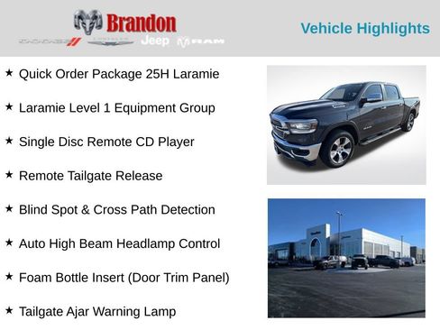 Used 2019 RAM 1500 Laramie AWD/4WD image 2