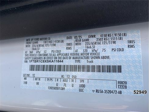 Used 2025 Ford Transit 250 148 Medium Roof w/ Load Area Protection Package RWD image 18