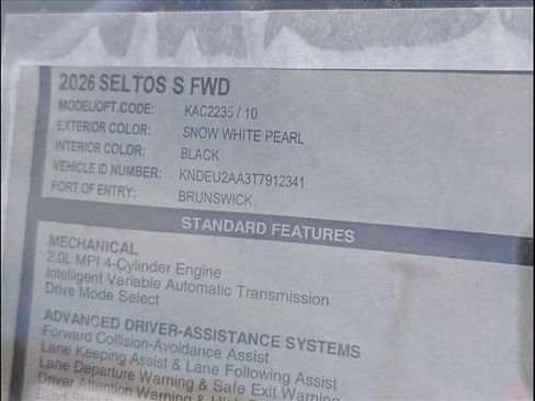 New 2026 Kia Seltos S image 14