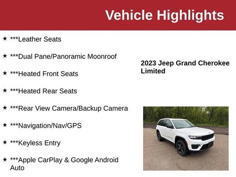 Used 2023 Jeep Grand Cherokee Limited w/ Black Appearance Package AWD/4WD image 10