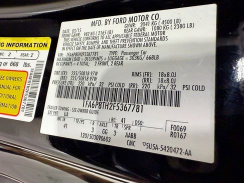 Used 2015 Ford Mustang Premium w/ Equipment Group 201A image 39