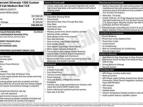 Certified 2020 Chevrolet Silverado 1500 Custom w/ Custom Value Package AWD/4WD image 34
