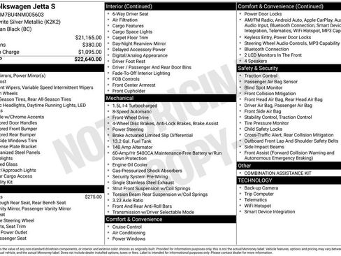 Certified 2022 Volkswagen Jetta S FWD image 27