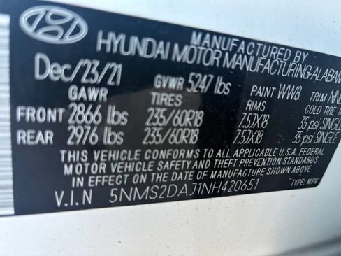 Used 2022 Hyundai Santa Fe SEL w/ Cargo Package AWD/4WD image 14
