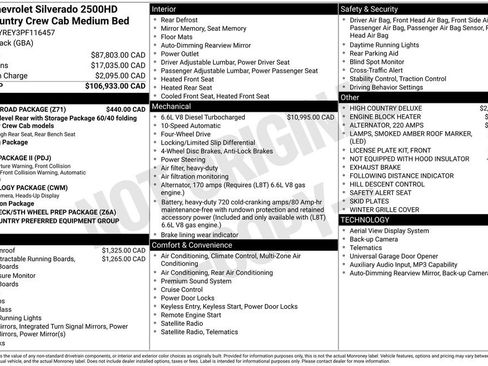 Used 2023 Chevrolet Silverado 2500 High Country w/ Z71 Off-Road Package AWD/4WD image 9