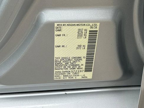 Used 2016 Nissan Altima 2.5 S w/ Power Driver Seat Package image 27