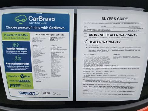 Used 2016 Jeep Renegade Latitude AWD/4WD image 31