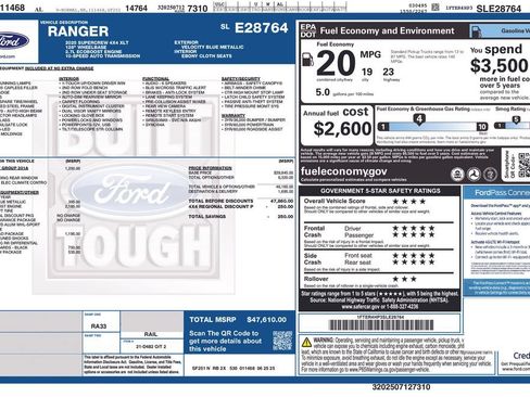 Certified 2025 Ford Ranger XLT w/ Equipment Group 301A High AWD/4WD image 26