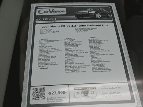Used 2024 MAZDA CX-90 3.3 Turbo w/ Preferred Plus image 41
