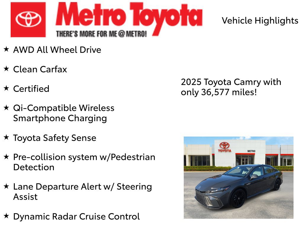 Certified 2025 Toyota Camry SE AWD/4WD image 8