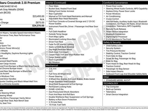 Used 2017 Subaru Crosstrek 2.0i Premium image 10