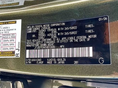 New 2026 Lexus LX 700h Luxury image 26