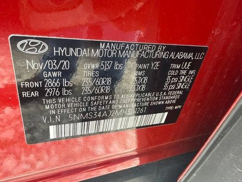 Used 2021 Hyundai Santa Fe SEL w/ Convenience + Premium Package FWD image 14