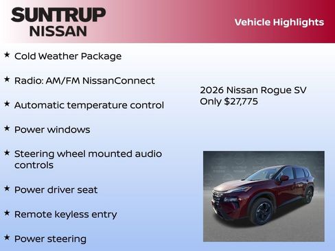 New 2026 Nissan Rogue SV w/ Cold Weather Package image 8