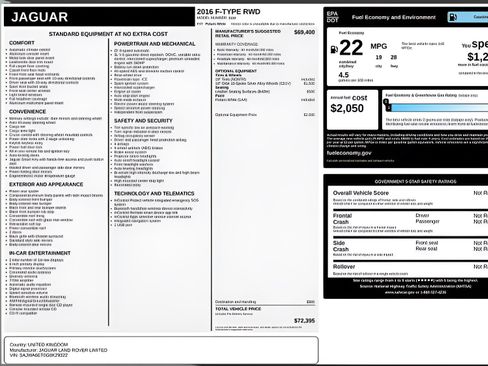 Used 2016 Jaguar F-TYPE Convertible image 24