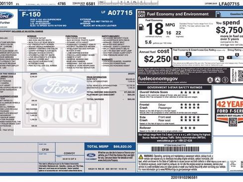 Used 2020 Ford F150 Platinum w/ Equipment Group 701A Luxury AWD/4WD image 2