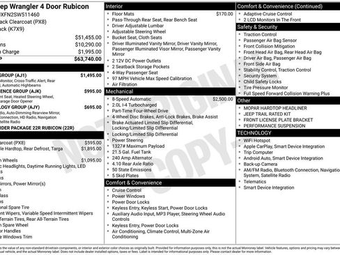 Used 2025 Jeep Wrangler Unlimited Rubicon w/ Safety Group AWD/4WD image 19