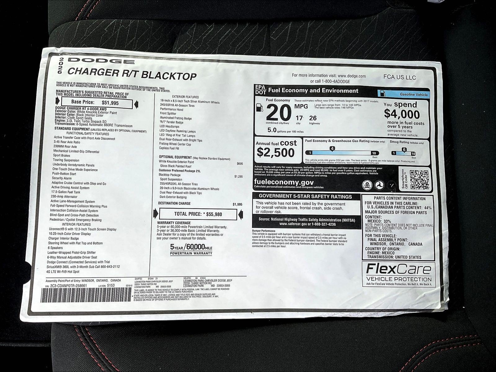 New 2026 Dodge Charger R/T w/ Blacktop Package AWD/4WD image 14