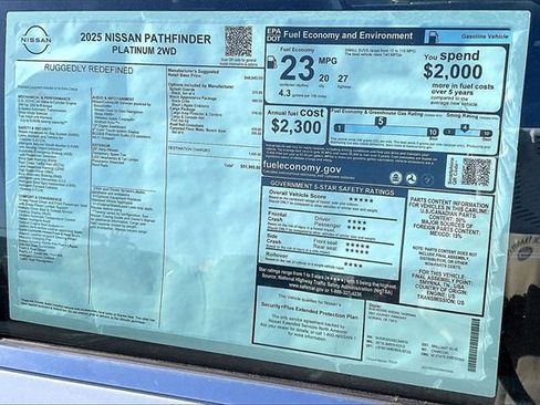 New 2025 Nissan Pathfinder Platinum w/ Black Appearance Package image 13