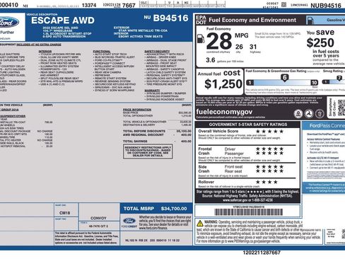 Used 2022 Ford Escape SEL image 40