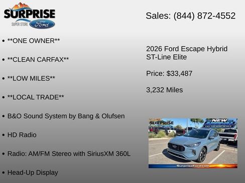 Used 2026 Ford Escape ST-Line Elite w/ Premium Technology Package AWD/4WD image 13
