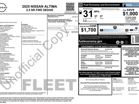 Used 2025 Nissan Altima 2.5 SR FWD image 31