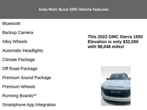 Used 2022 GMC Sierra 1500 Elevation w/ X31 Off-Road Package AWD/4WD image 4