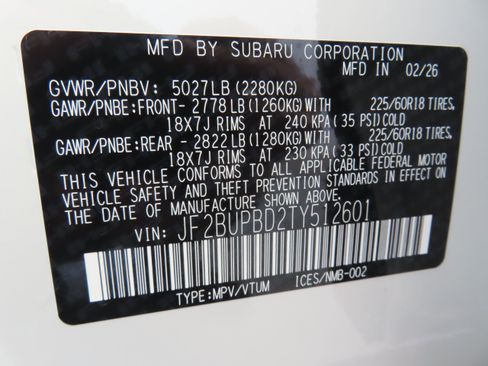 New 2026 Subaru Outback Premium image 30