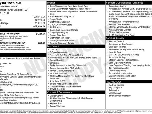 Used 2021 Toyota RAV4 XLE w/ Convenience Package AWD/4WD image 30