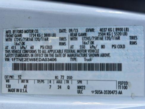 Used 2014 Ford E-250 and Econoline 250 Van 3D w/ Power Group image 48