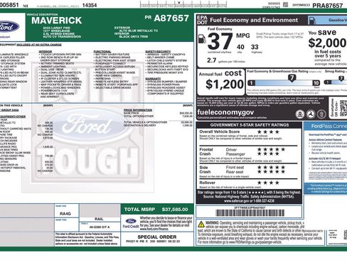 Used 2023 Ford Maverick Lariat w/ Lariat Luxury Package FWD image 1