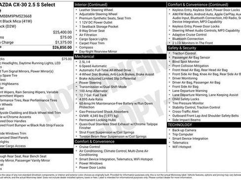 Used 2023 MAZDA CX-30 AWD 2.5 S w/ Select Package image 2