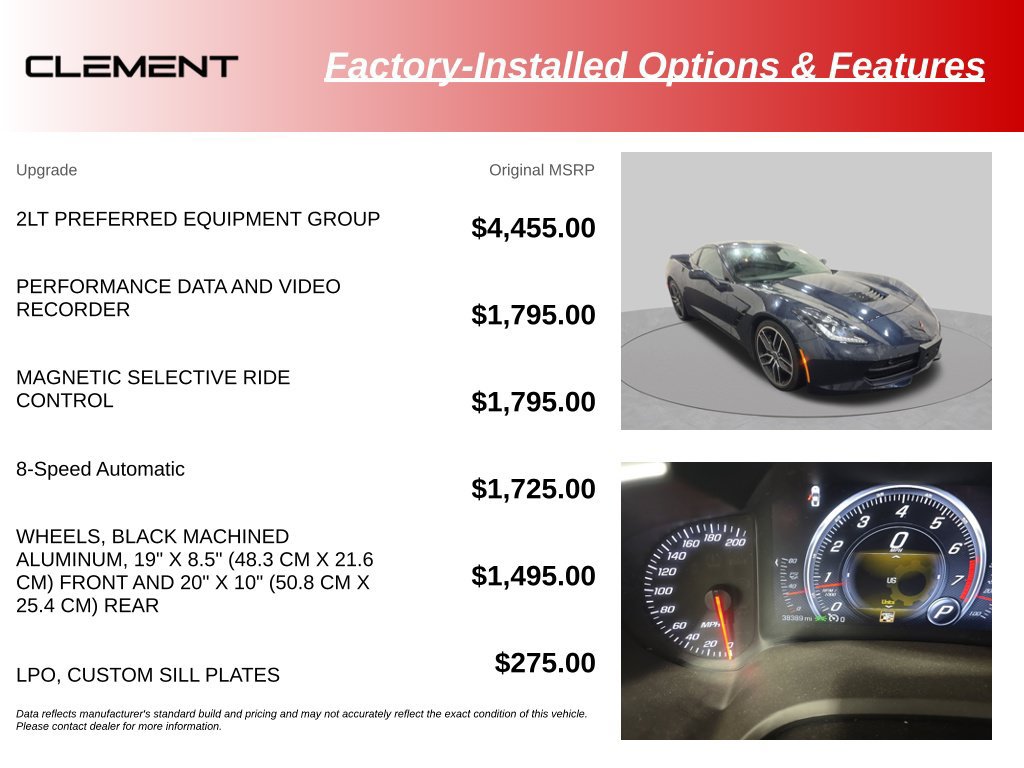 Used 2016 Chevrolet Corvette Stingray Coupe w/ 2LT Preferred Equipment Group RWD image 14