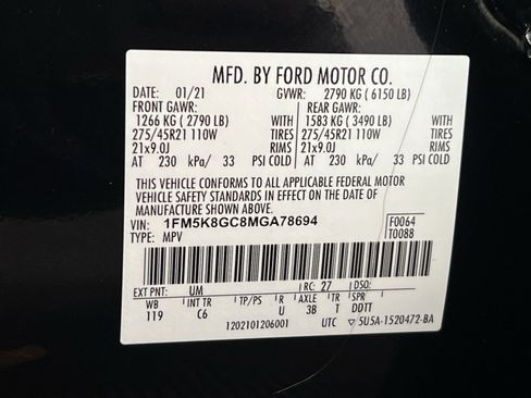 Used 2021 Ford Explorer ST w/ Equipment Group 401A image 31