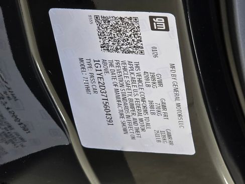 New 2026 Chevrolet Corvette Z06 w/ Stealth Interior Trim Package image 48