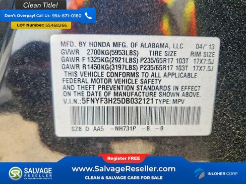 Used 2013 Honda Pilot LX image 17