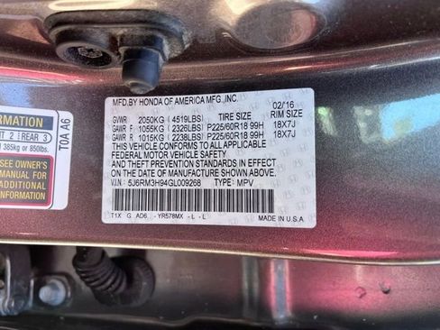 Used 2016 Honda CR-V Touring image 12