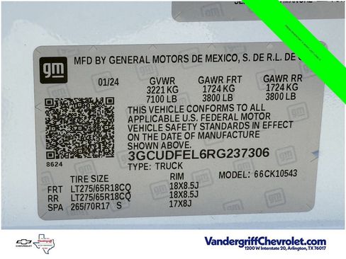 Used 2024 Chevrolet Silverado 1500 LT Trail Boss w/ Convenience Package II AWD/4WD image 26