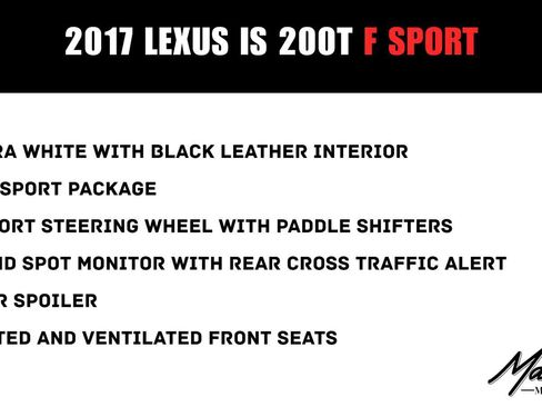 Used 2017 Lexus IS 200t F Sport w/ F Sport Package RWD image 2