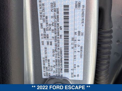 Certified 2022 Ford Escape Titanium w/ Class II Trailer Tow Package image 25