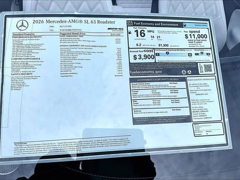 New 2026 Mercedes-Benz SL 63 AMG 4MATIC image 14